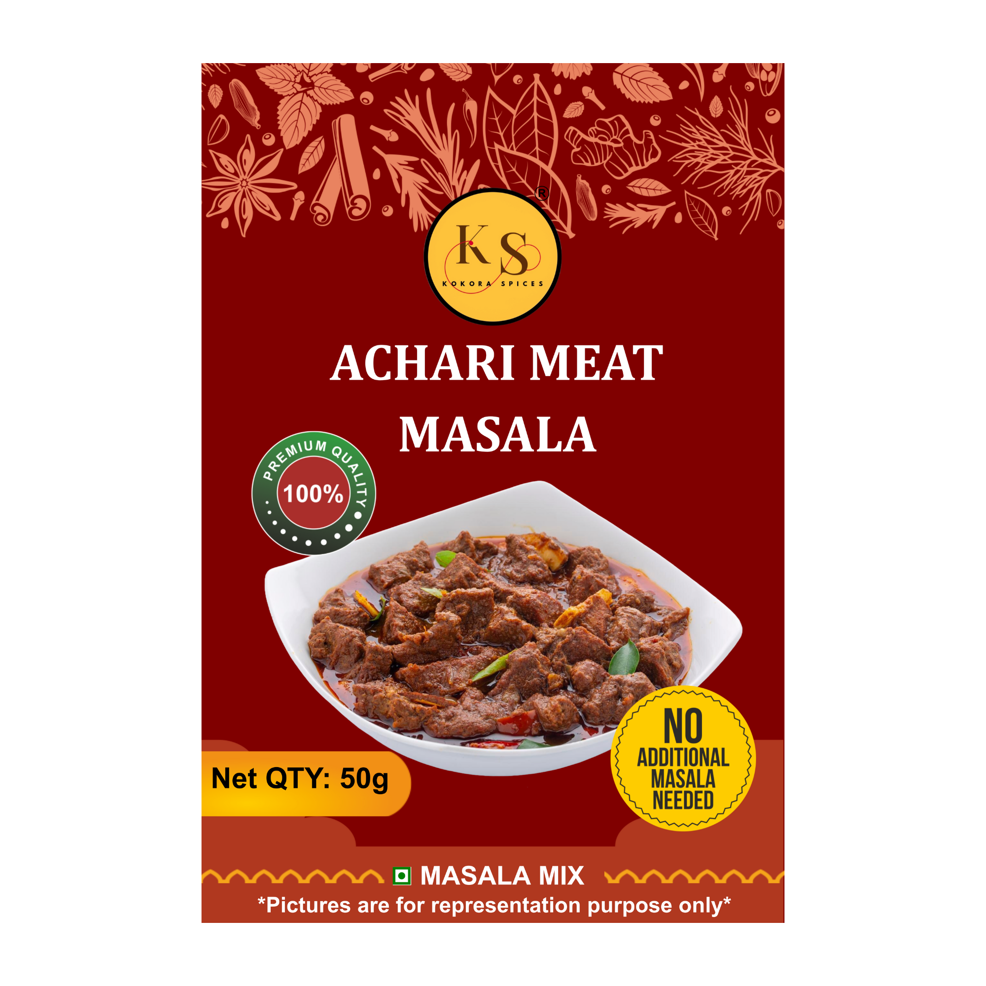 Kokora Spices Achari meat Masala_50g