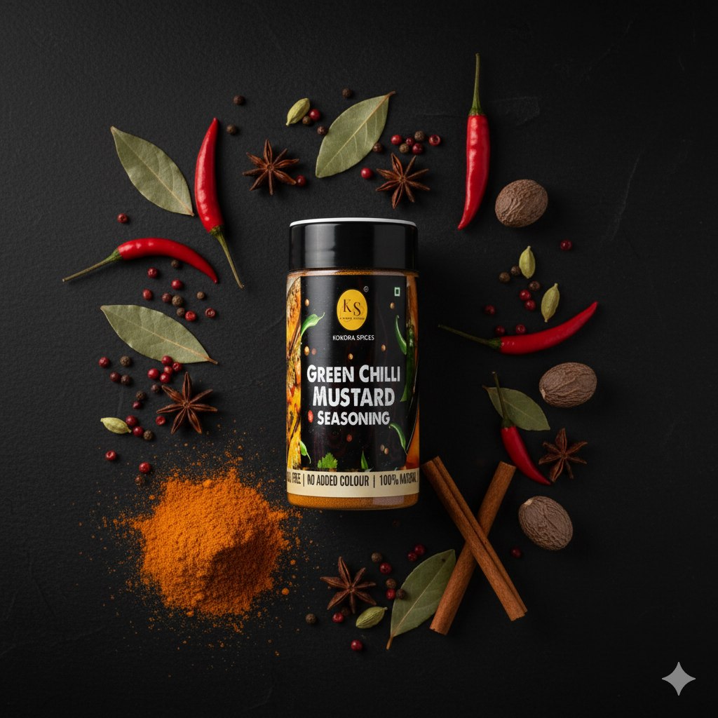 Kokora Spices Green Chilli Mustard Seasoning_100g