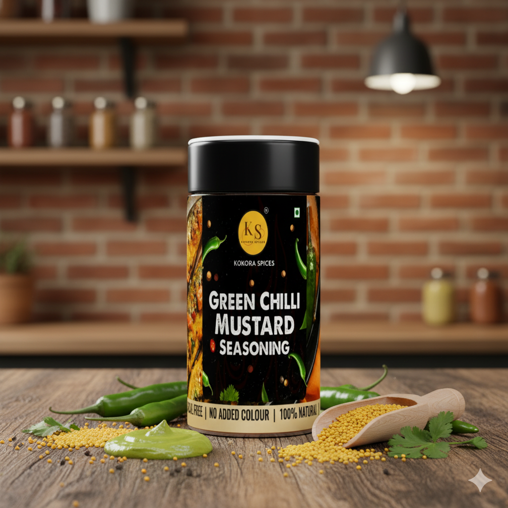 Kokora Spices Green Chilli Mustard Seasoning_100g