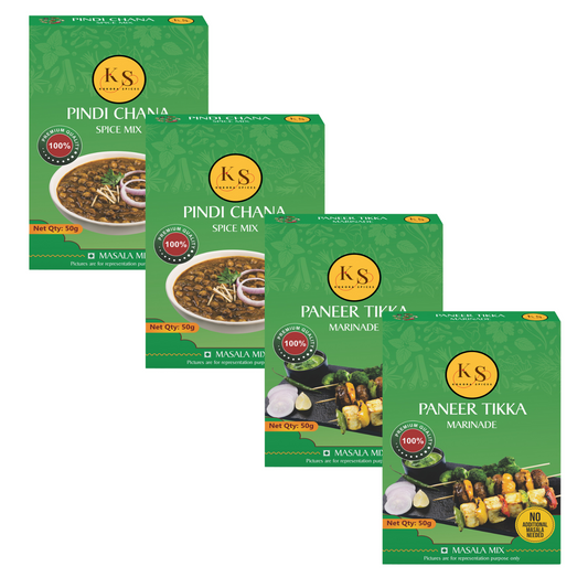 Pindi Chana Spice Mix (50g x 2Pcs) and Paneer Tikka Marinade (50g x 2Pcs) _Pack of 4