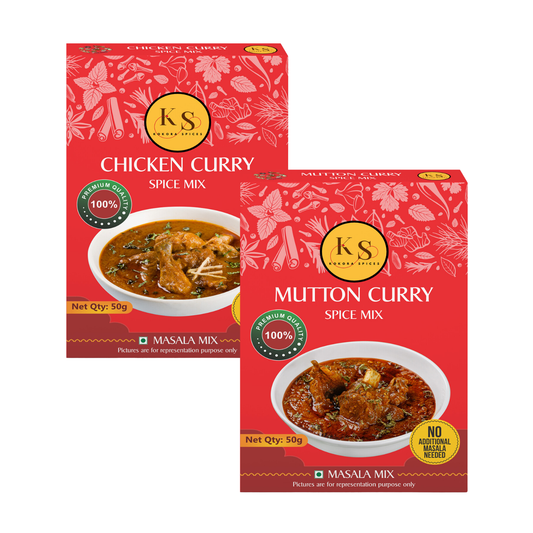 Chicken Curry (50g x 1Pcs) and Mutton Curry Spice Mix (50g x 1Pcs) _Pack of 2