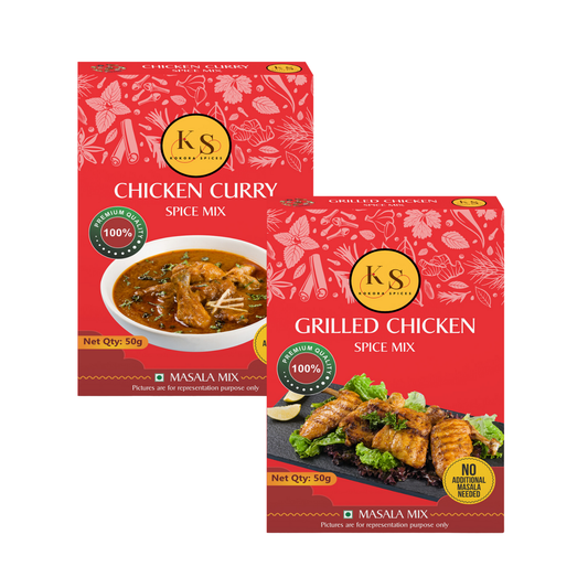 Chicken Curry (50g x 1Pcs) & Grilled Chicken Spice Mix (50g x 1Pcs) _Pack of 2