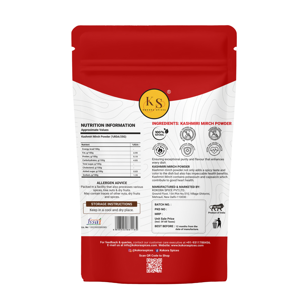 Kokora Spices Kashmiri Mirch Powder 100g