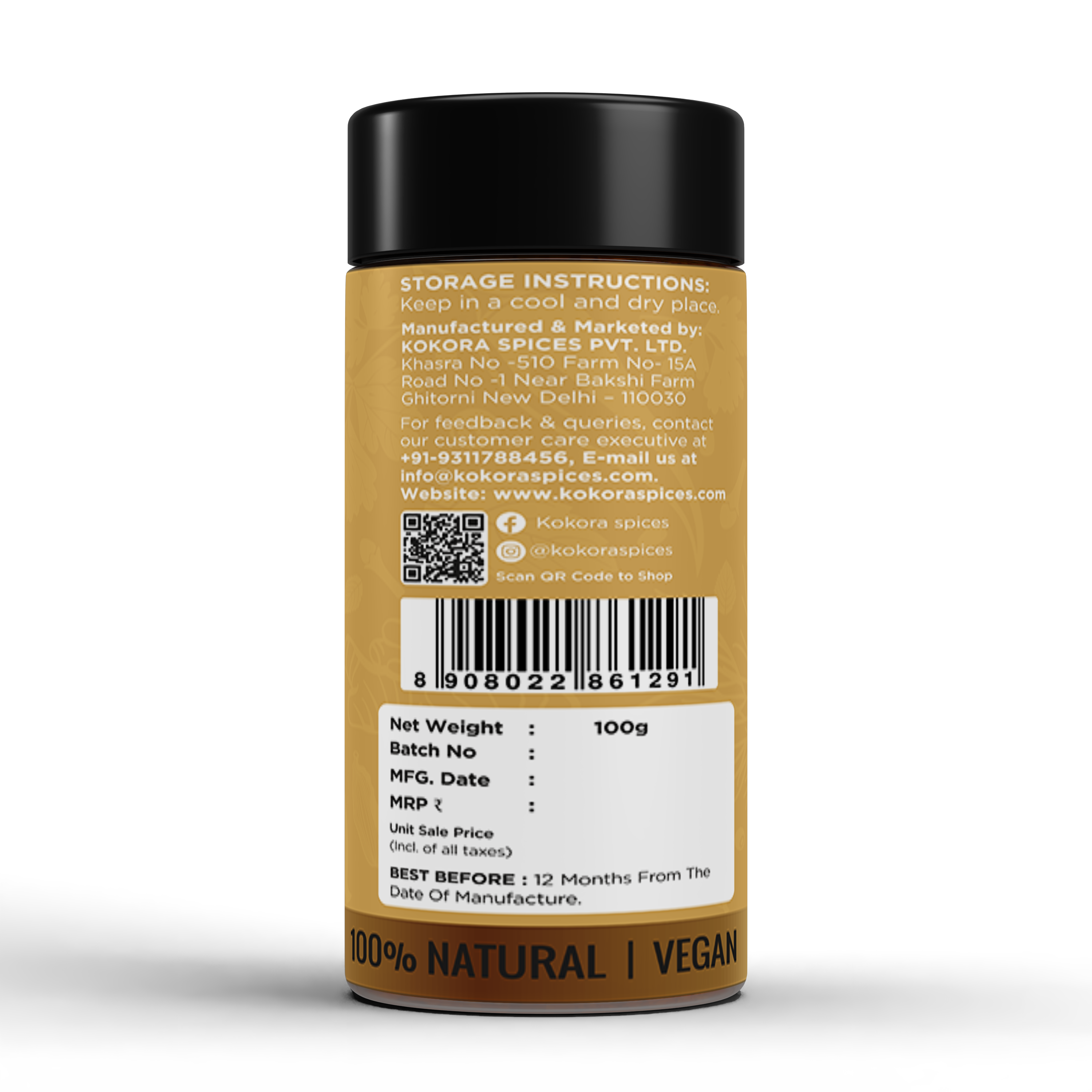 Kokora Spices Ginger Powder 100g