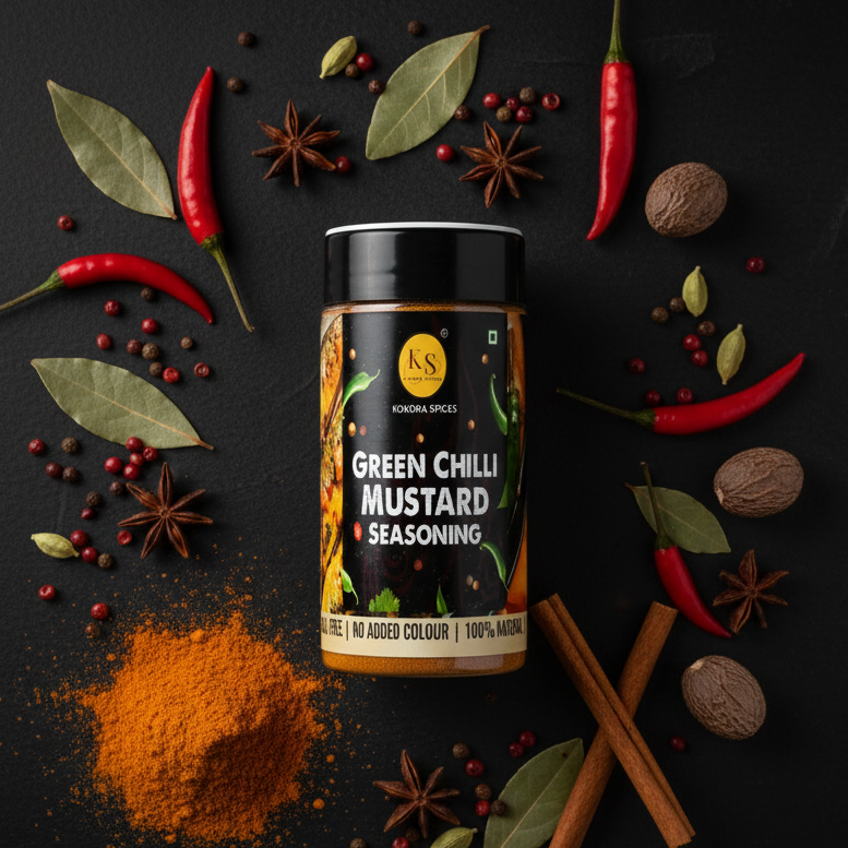 Kokora Spices Green Chilli Mustard Seasoning_100g
