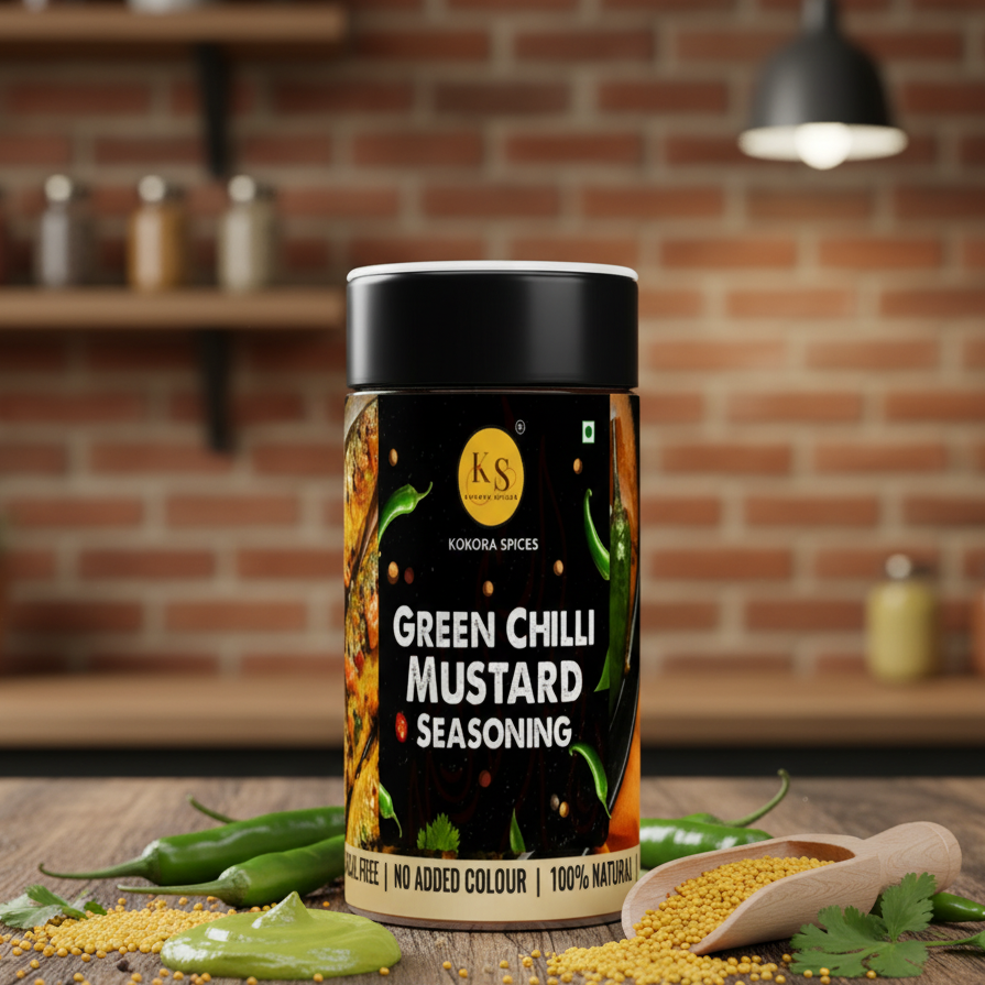 Kokora Spices Green Chilli Mustard Seasoning_100g
