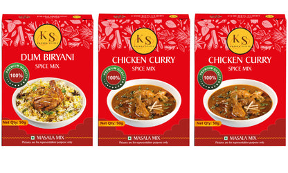 Dum Biryani (Pack of 1) & Chicken Curry (Pack of 2)