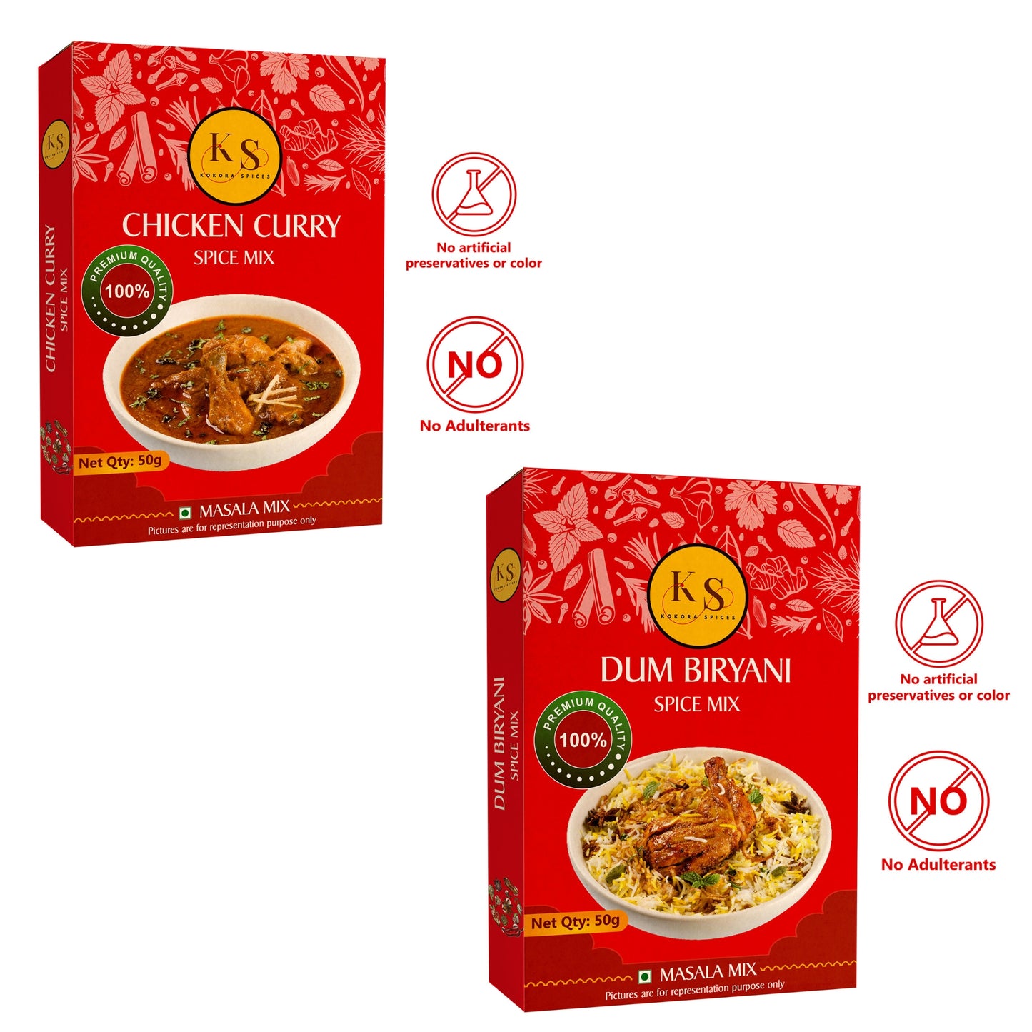 Dum Biryani (Pack of 1) & Chicken Curry (Pack of 2)