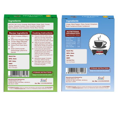 Pindi Chana (Pack of 2) & Chai Kadak Masala (Pack of 1)