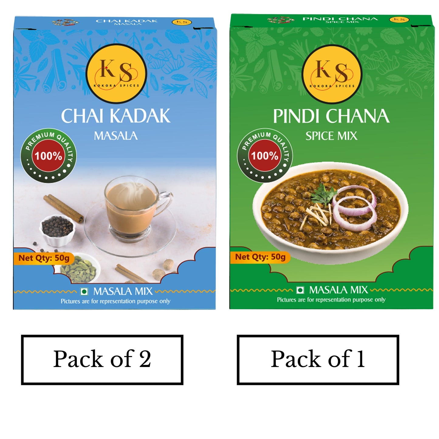 Chai Kadak Masala (Pack of 2) & Pindi Chana (Pack of 1)