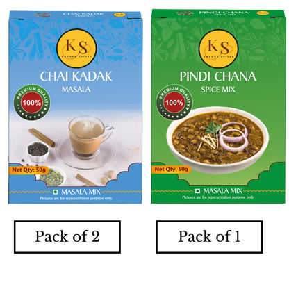 Chai Kadak Masala (Pack of 2) & Pindi Chana (Pack of 1)