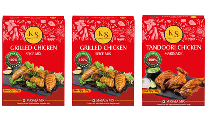 Grilled Chicken (Pack of 2) & Tandoori Chicken Marinade (Pack of 1)