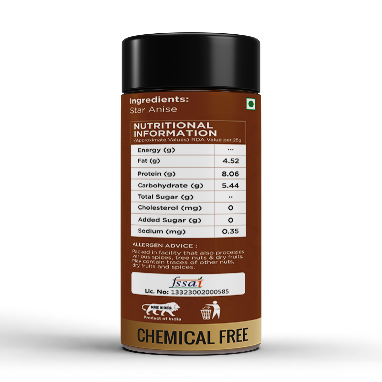 Kokora Spices Star Anise (Chakra Phool) Powder 100g